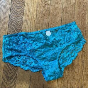 Victoria Secret Turquoise Lace Panty Size Small Victoria Secret Blue Lace Panty